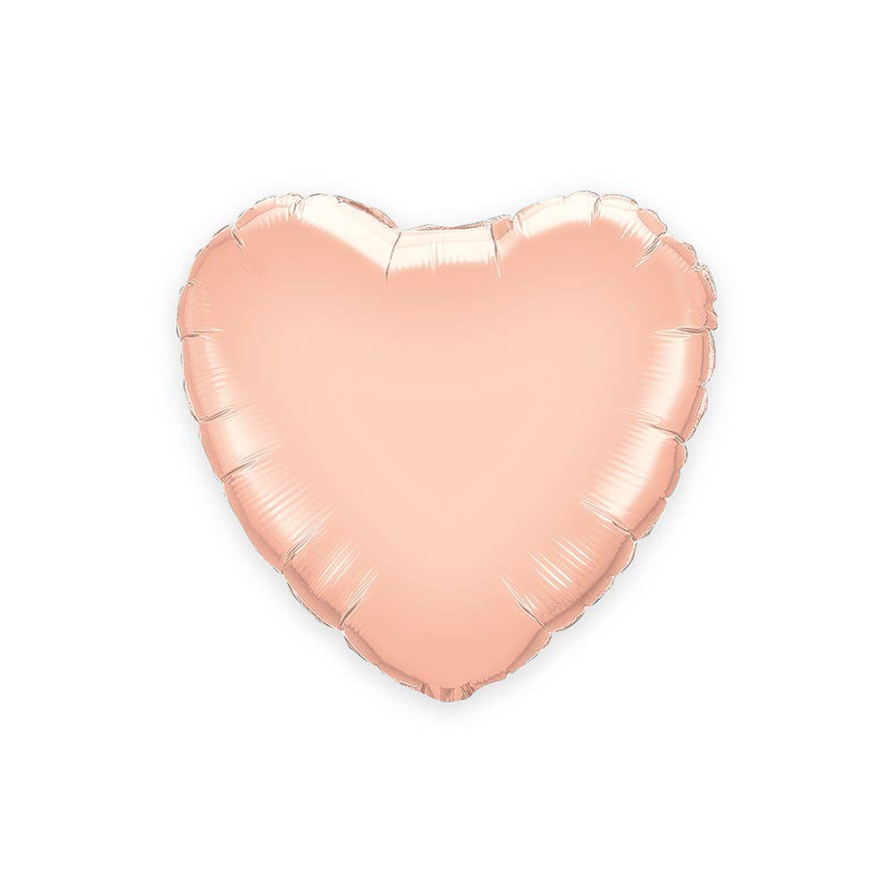 Mylar Foil Helium Balloon Decoration - 18" Rose Gold Heart