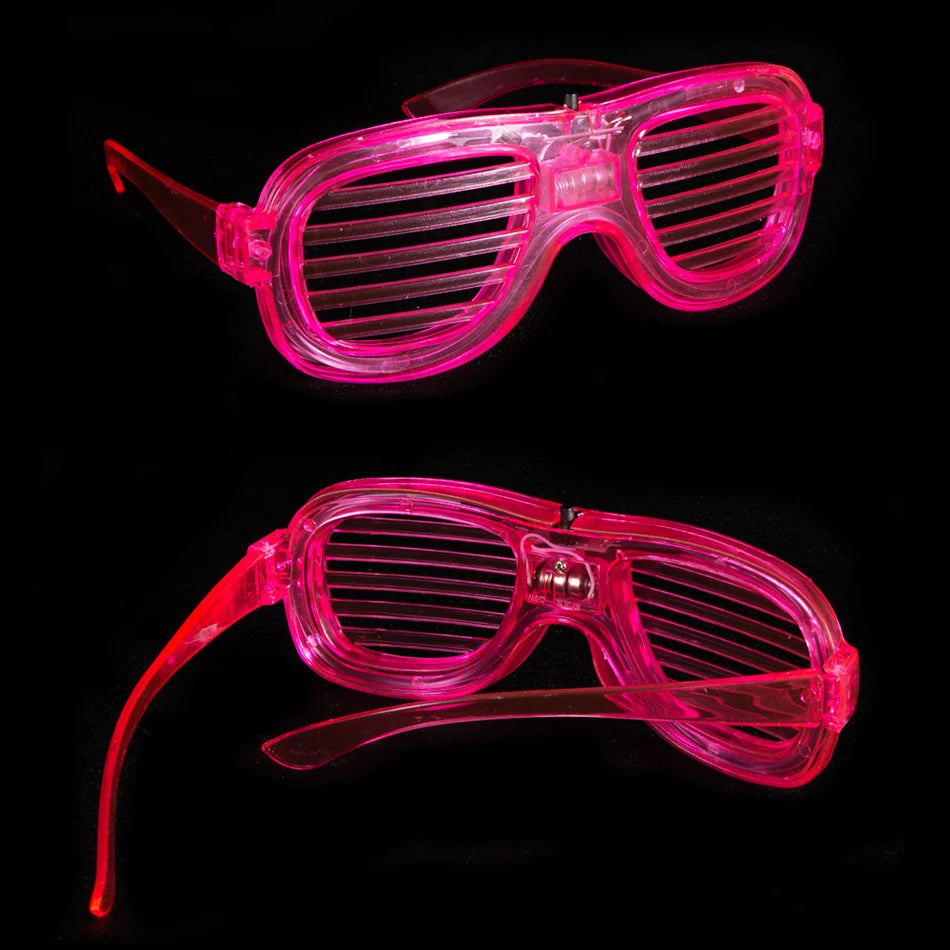 12/25 PCS LED Light Up Glasses Bulk 5 Colors Glow Glasses Glow in The Dark Party Supplies Neon Party Favors for Wedding Birthday