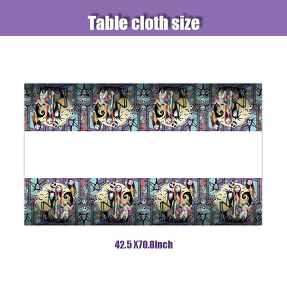 Nightmare Theme Party Tableware Set Christmas Nightmare Tablecloth, Plates and Napkins Nightmare Party Supplies before Christmas Birthday Party Decorations