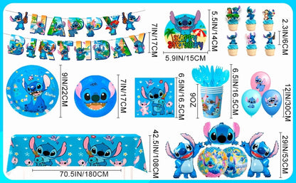 Cartoon Party Supplies,Cartoon Birthday Decorations&Cartoon and Angel Birthday Tableware Set - Cartoon Birthday Party Balloons Banner&Cartoon Party Plates Napkins Etc Cartoon Birthday Party Supplies