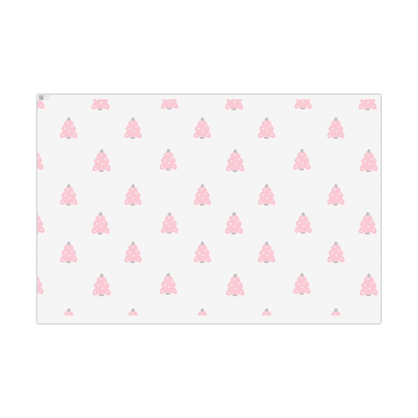 Pink Christmas Tree Gift Wrap Paper — Festive Holiday Wrapping Sheets