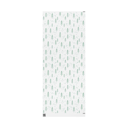 Mint Christmas Tree Wrapping Paper Roll – Minimal Floral Gift Wrap