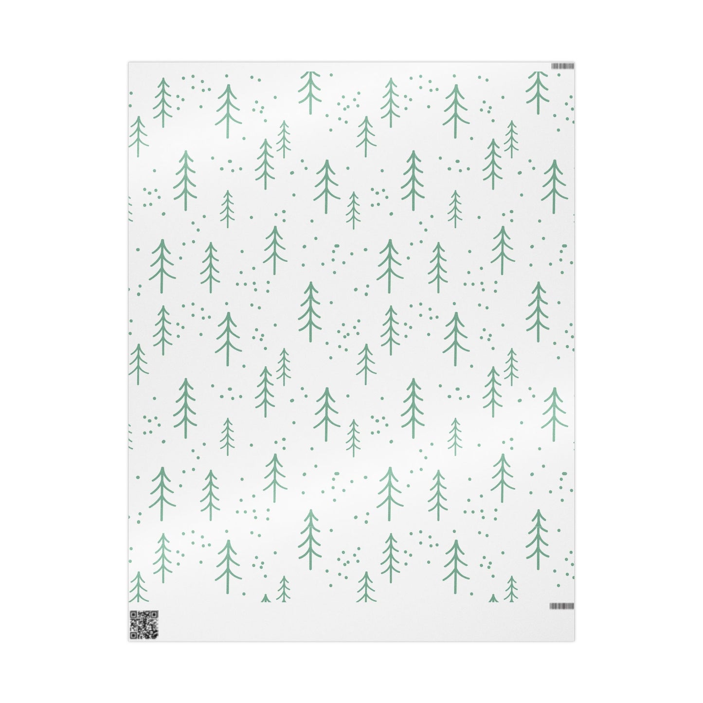 Mint Christmas Tree Wrapping Paper Roll – Minimal Floral Gift Wrap