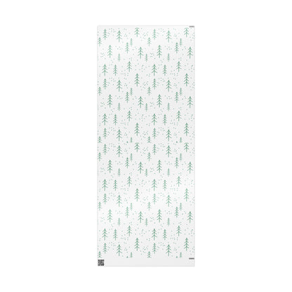 Mint Christmas Tree Wrapping Paper Roll – Minimal Floral Gift Wrap