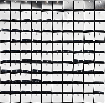 Shimmer Wall Panels,Sequins Backdrop,15 Panels,Great for Events,Home Decoration,Birthday Party (Silver)