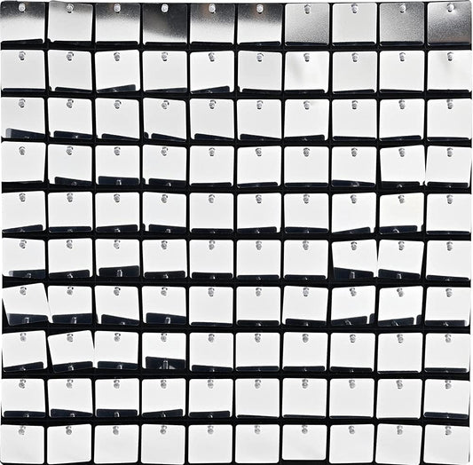 Shimmer Wall Panels,Sequins Backdrop,15 Panels,Great for Events,Home Decoration,Birthday Party (Silver)