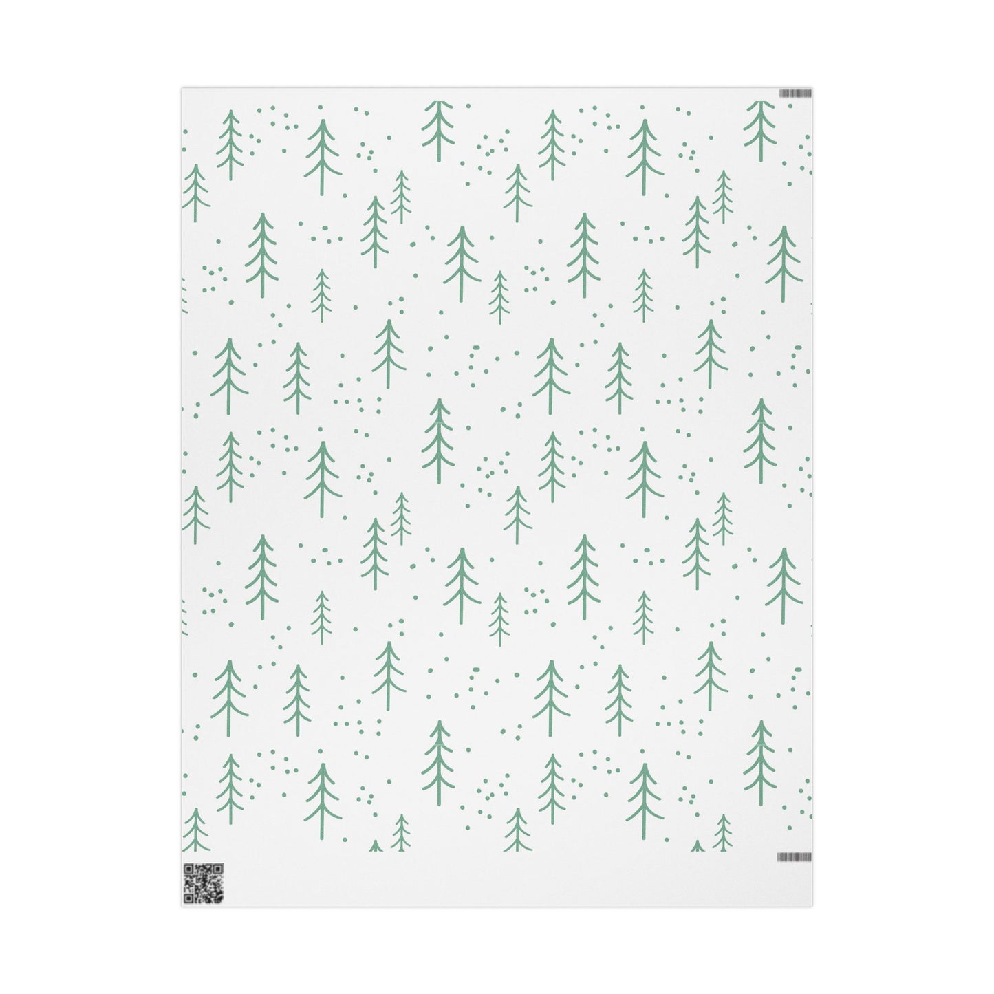 Mint Christmas Tree Wrapping Paper Roll – Minimal Floral Gift Wrap