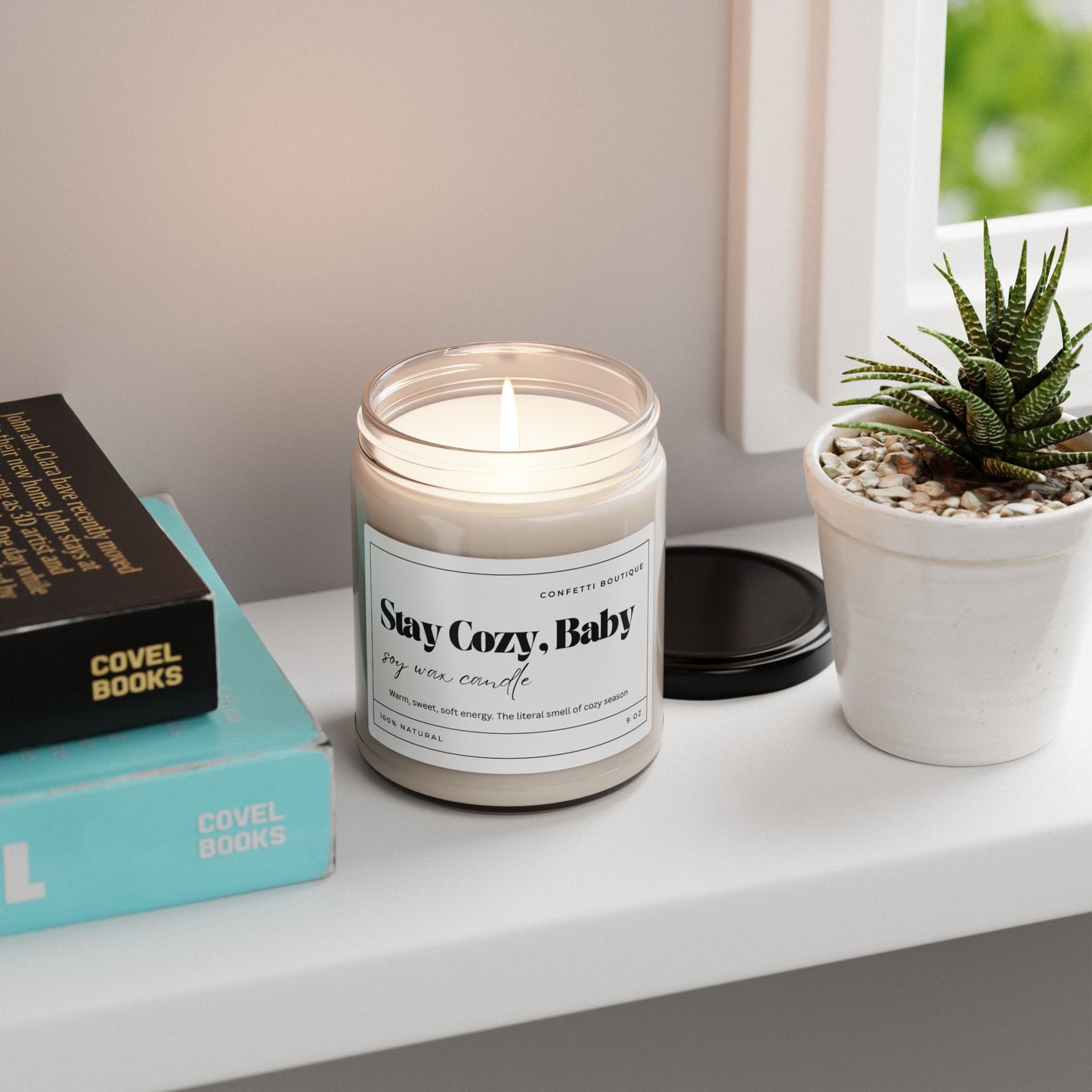 Stay Cozy Baby soy candle, 9oz jar | cozy scent