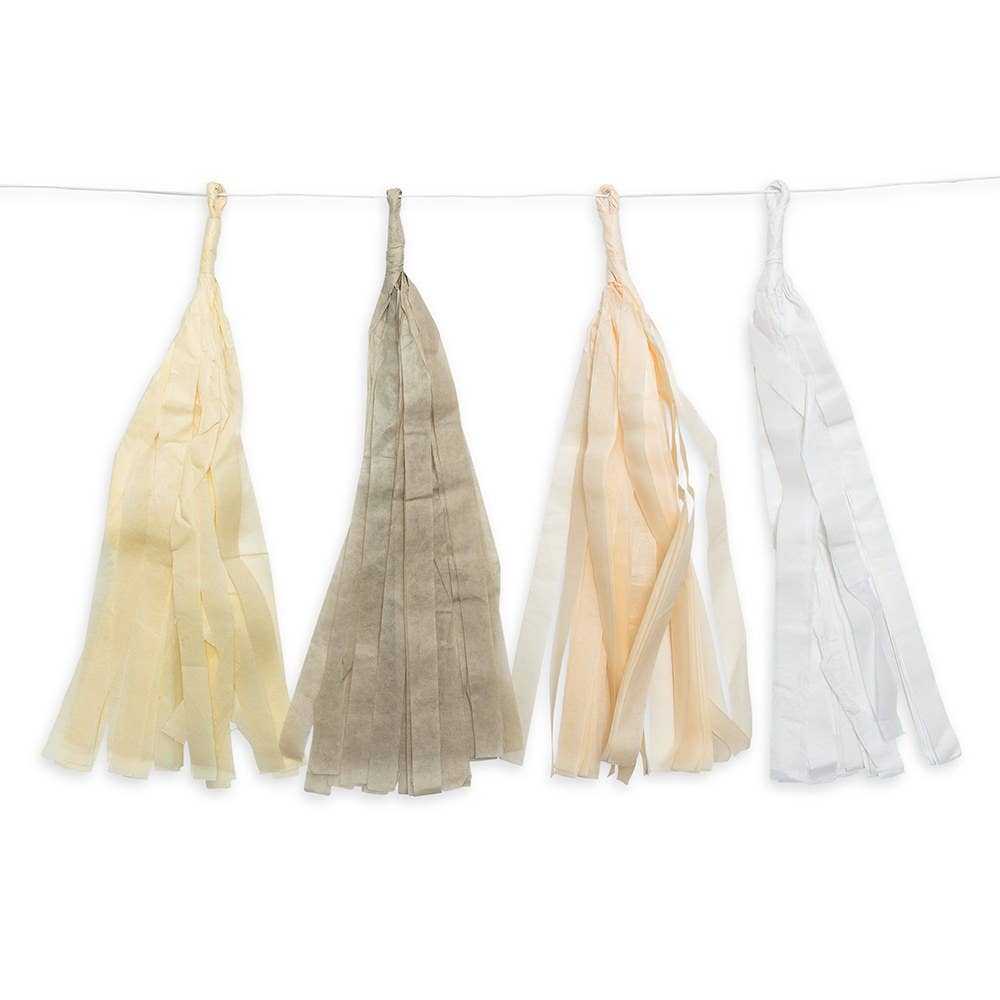 Tissue Paper Tassel Garland - Pastel Assortment