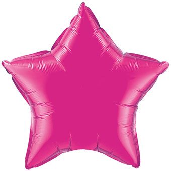 Pink Star Foil Balloon 9"