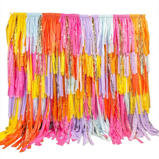 🌼 Groovy 8x8 Fringe Wall Backdrop Rental
