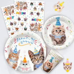 Cat Birthday Party Supplies,93pcs Birthday Decorations