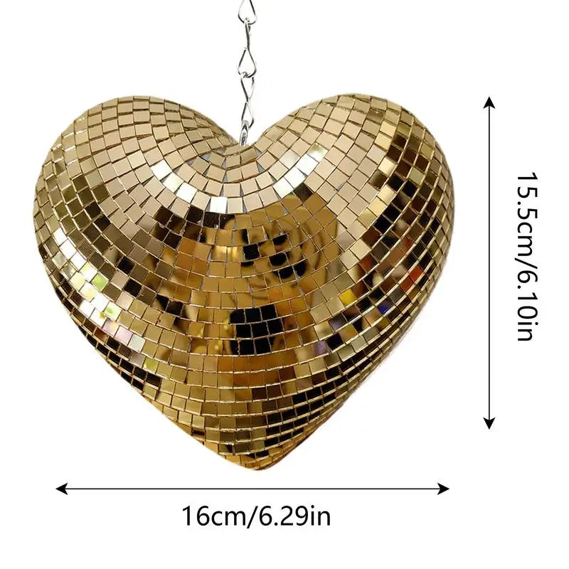 Heart Shape Disco Ball Reflective Glass