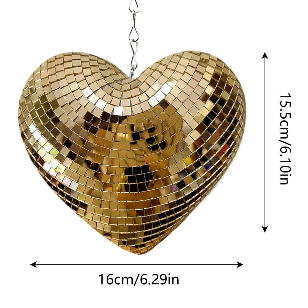 Heart Shape Disco Ball Reflective Glass