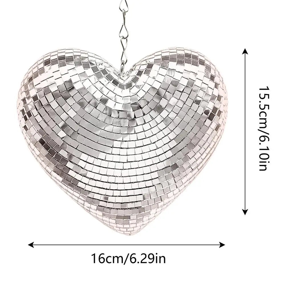 Heart Shape Disco Ball Reflective Glass