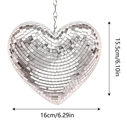 Heart Shape Disco Ball Reflective Glass