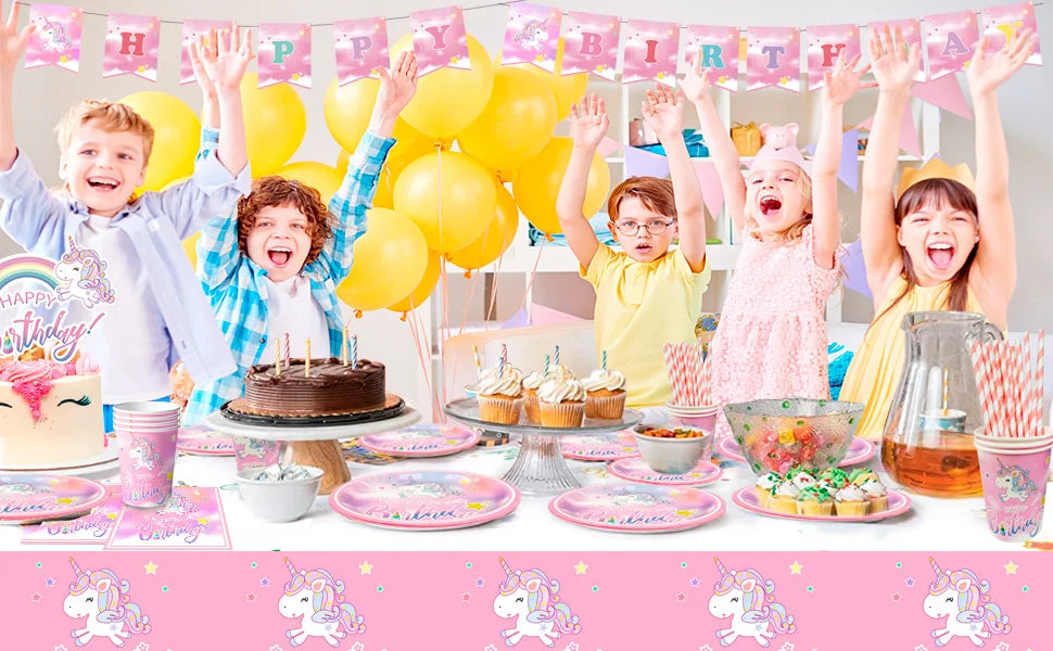 Unicorn Birthday Party Supplies,116pcs