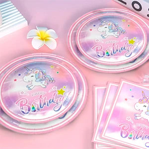 Unicorn Birthday Party Supplies,116pcs