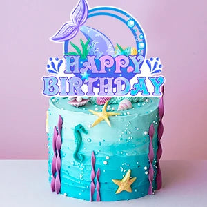 Mermaid Party Supplies and Decorations,202pcs/Serves 16 Decorations&Tableware Set-Party Plates Cups Tablecloth&Balloons Banner