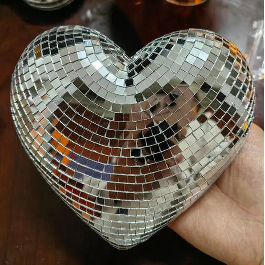 Heart Shape Disco Ball Reflective Glass