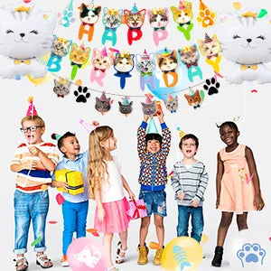 Cat Birthday Party Supplies,93pcs Birthday Decorations