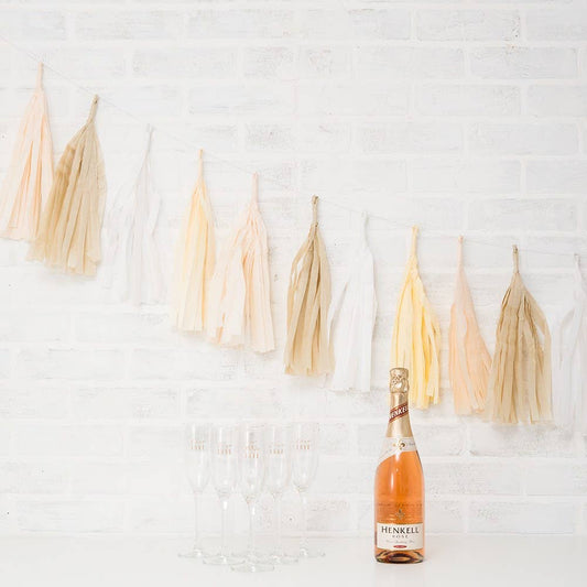 Tissue Paper Tassel Garland - Pastel Assortment