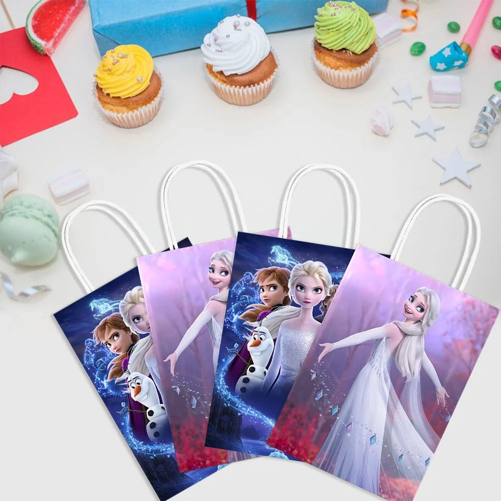16Pcs Princess Party Favors Bags Birthday Party Supplies Animation Goodie Paper Bags Candy Bags Party Gift Bags for Girls Birthdays Baby Shower School Classroom Rewards Prizes