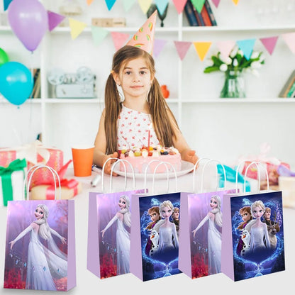 16Pcs Princess Party Favors Bags Birthday Party Supplies Animation Goodie Paper Bags Candy Bags Party Gift Bags for Girls Birthdays Baby Shower School Classroom Rewards Prizes
